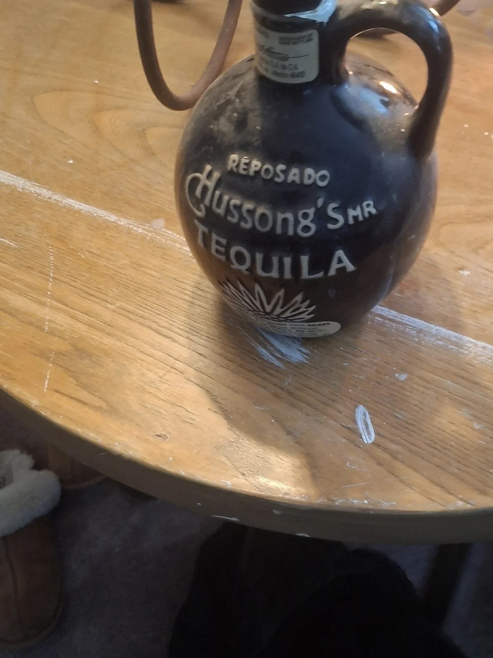 Vintage Reposado Tequila Ceramic Decanter - Black